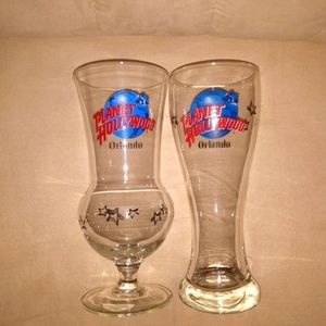 Vintage Planet Hollywood Orlando tall drink wear glasses